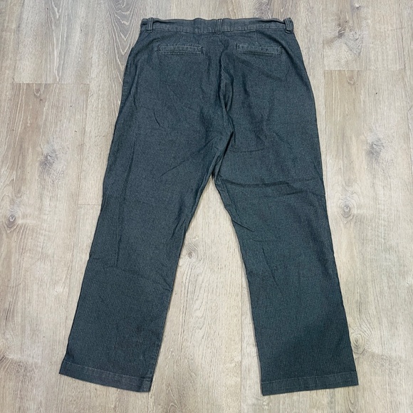 Riders by Lee Women's Gray Herringbone Trousers Pants Size 16 Stretch pinstripes - Picture 7 of 13